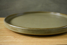 Load image into Gallery viewer, Dinner Plate Satin Olive Green