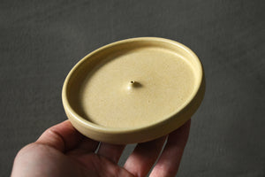 Incense Stick Dish Holder Melted Butter Yellow