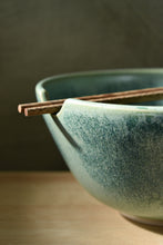 Load image into Gallery viewer, Noodles Bowl Hazy Green w/ Chopsticks