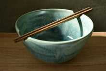 Load image into Gallery viewer, Noodles Bowl Hazy Green w/ Chopsticks